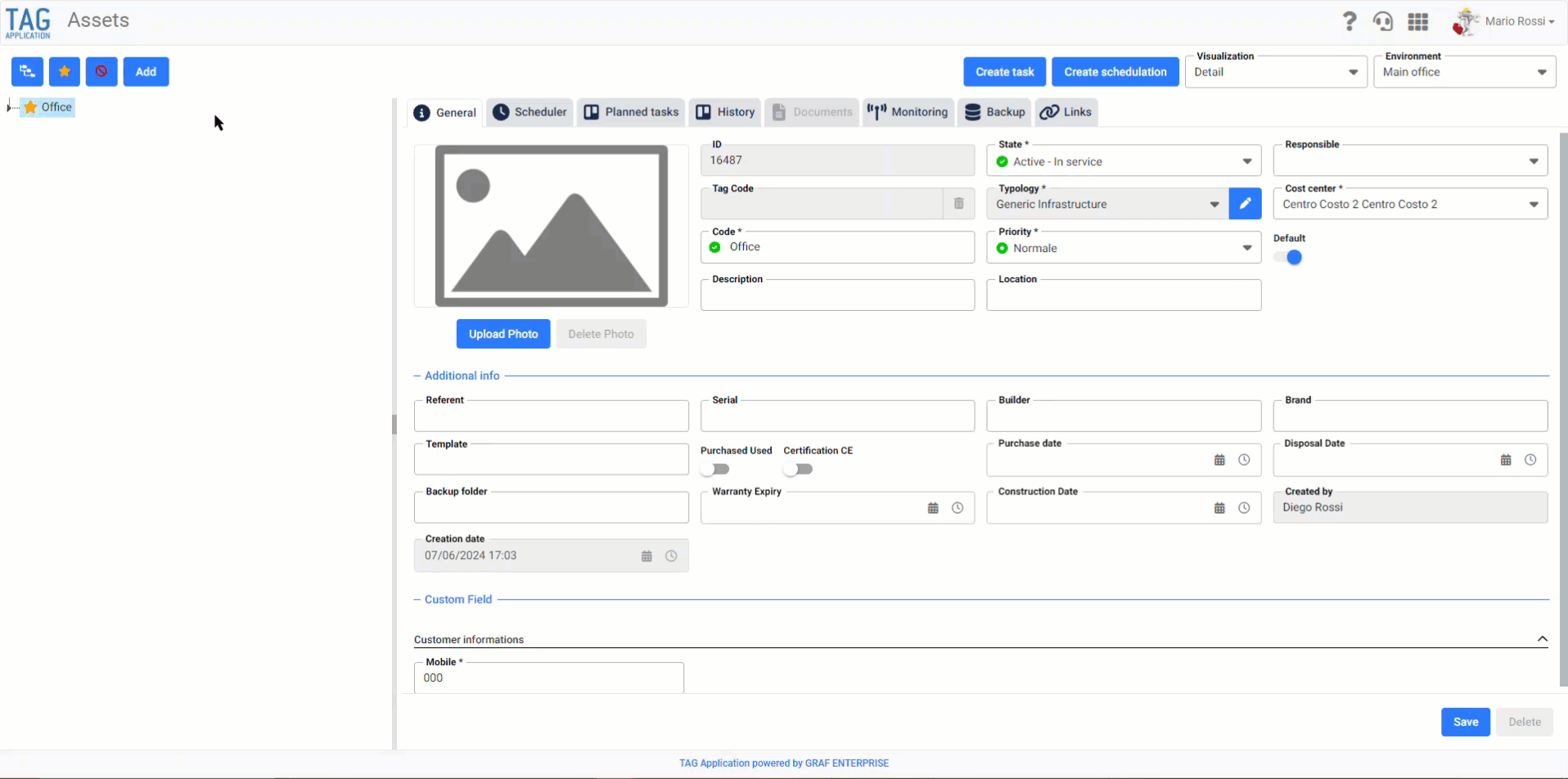 Asset – Nuova modalità di creazione