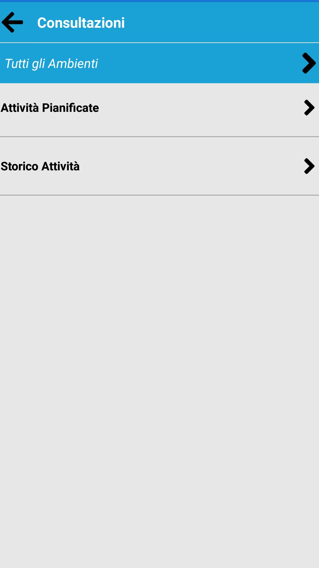 Consultazioni - Attività programmate e Storico