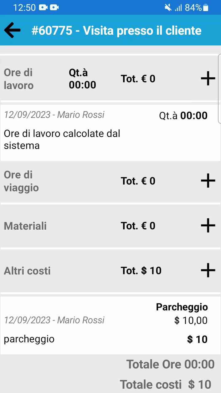 Costi - possibilità di inserire valute diverse