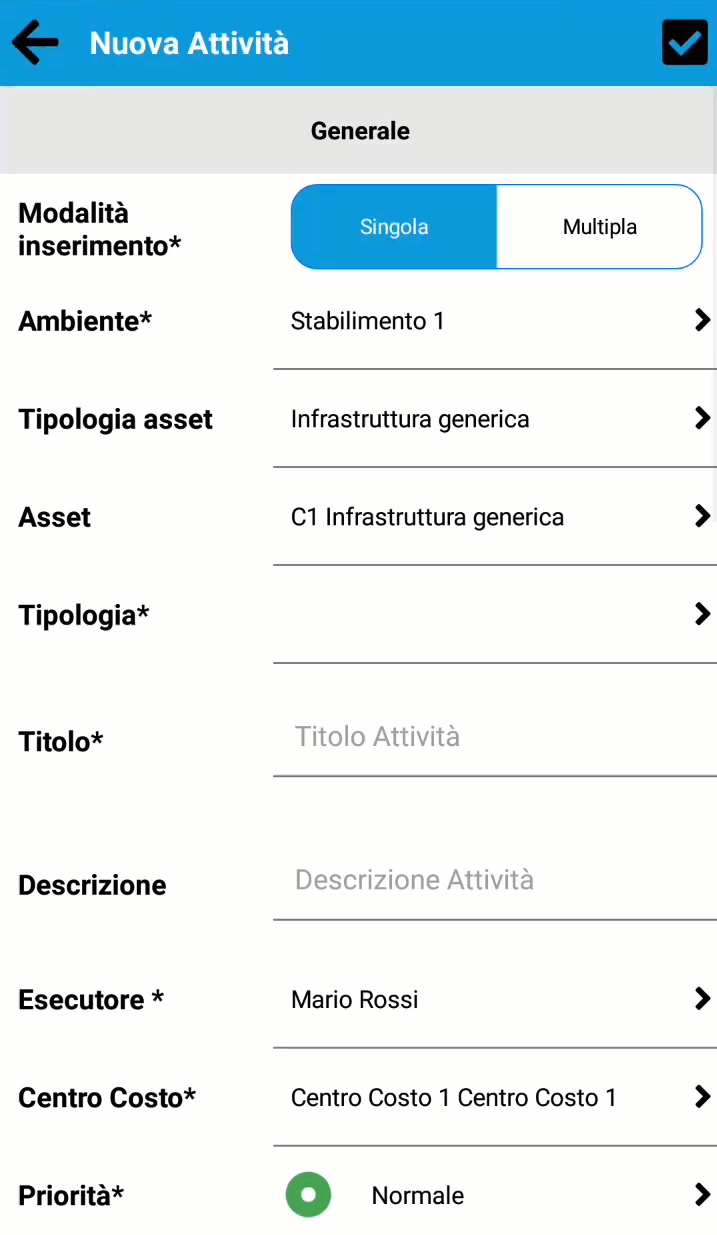Attività - Notifiche in chiusura