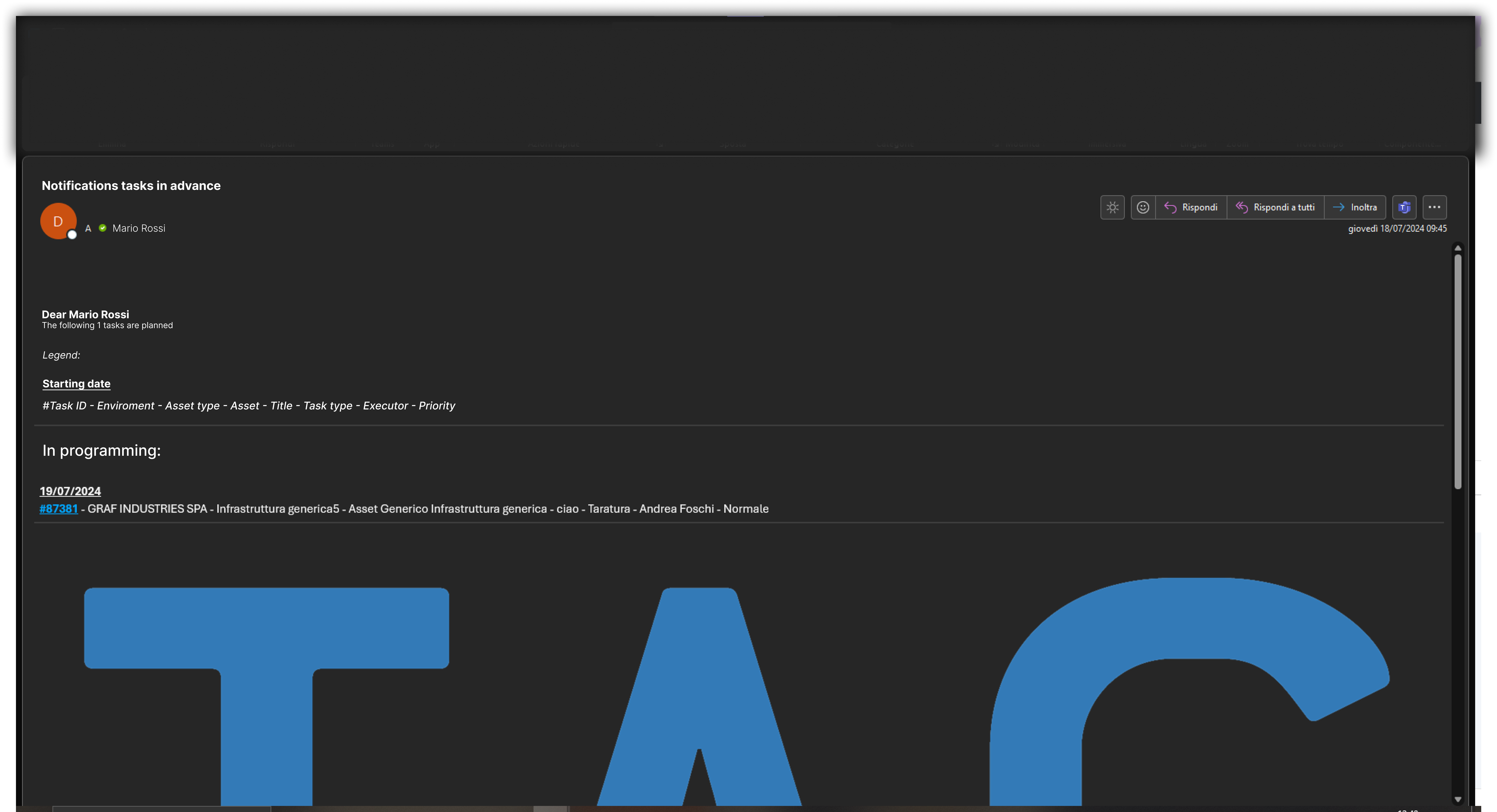 Attività – Nuove notifiche per le attività programmate