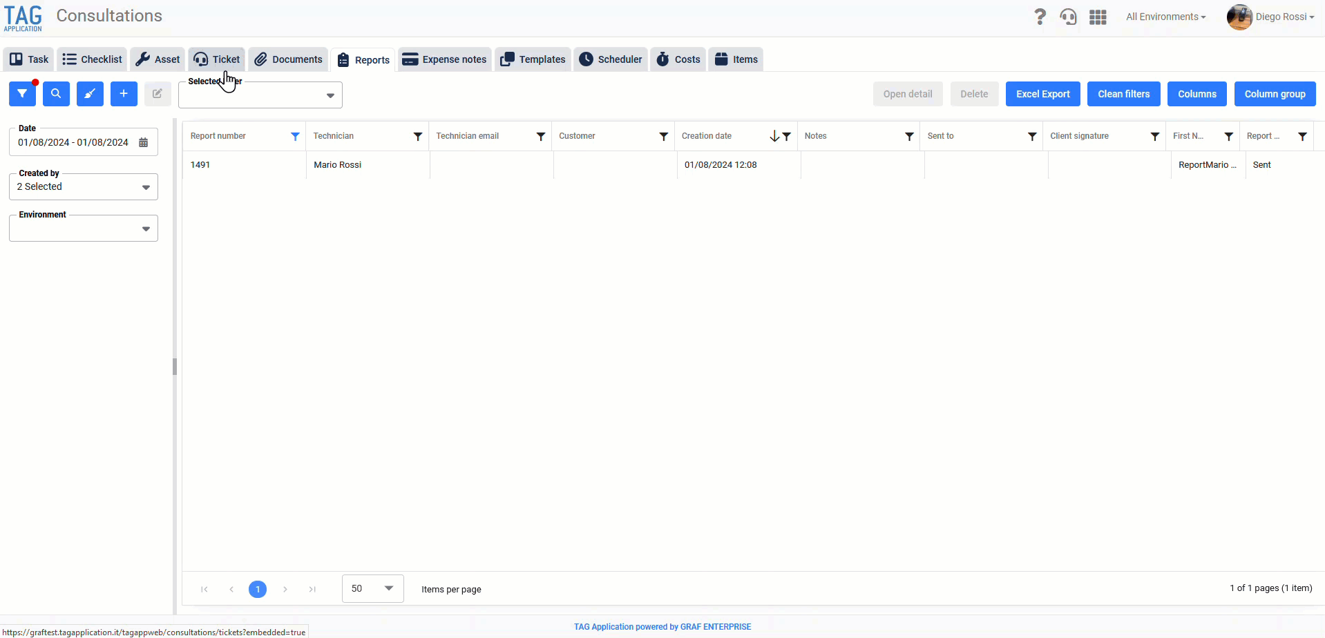Report – Eliminazione da interfaccia utente