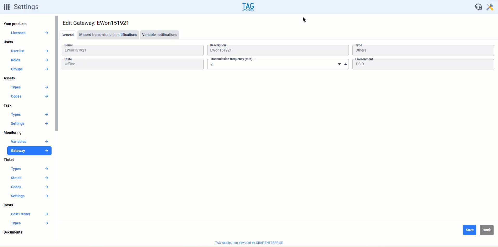 Monitoraggio - sospensione notifiche