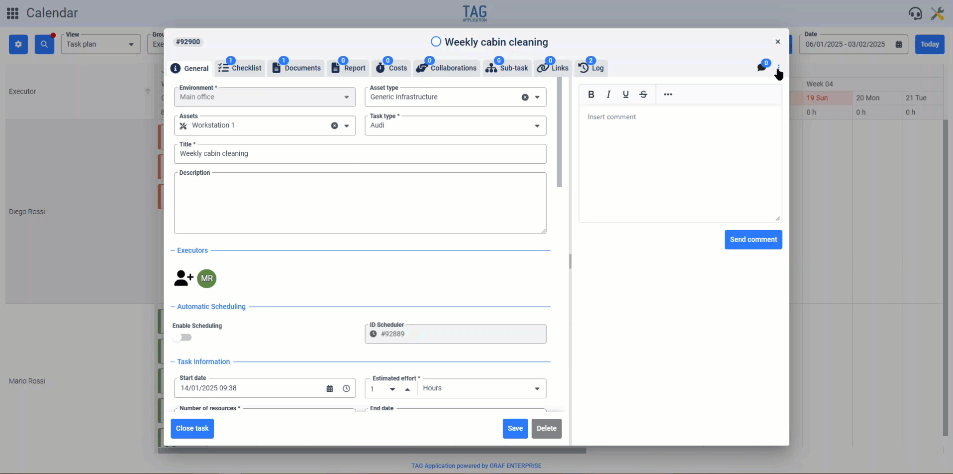 Attività – Nuova stampa con immagini documenti e checklist