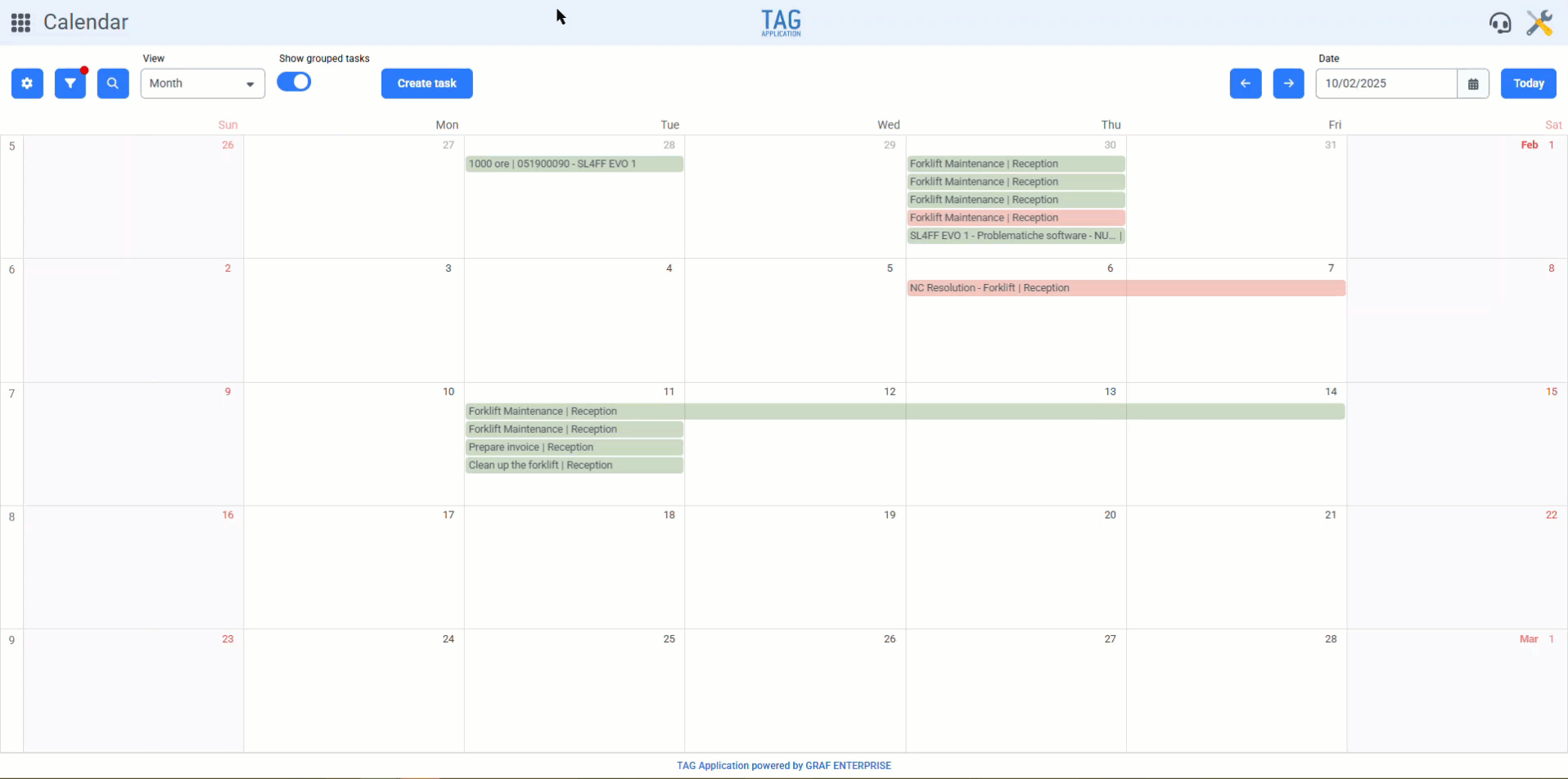 Calendar – Restore default tile in preferences