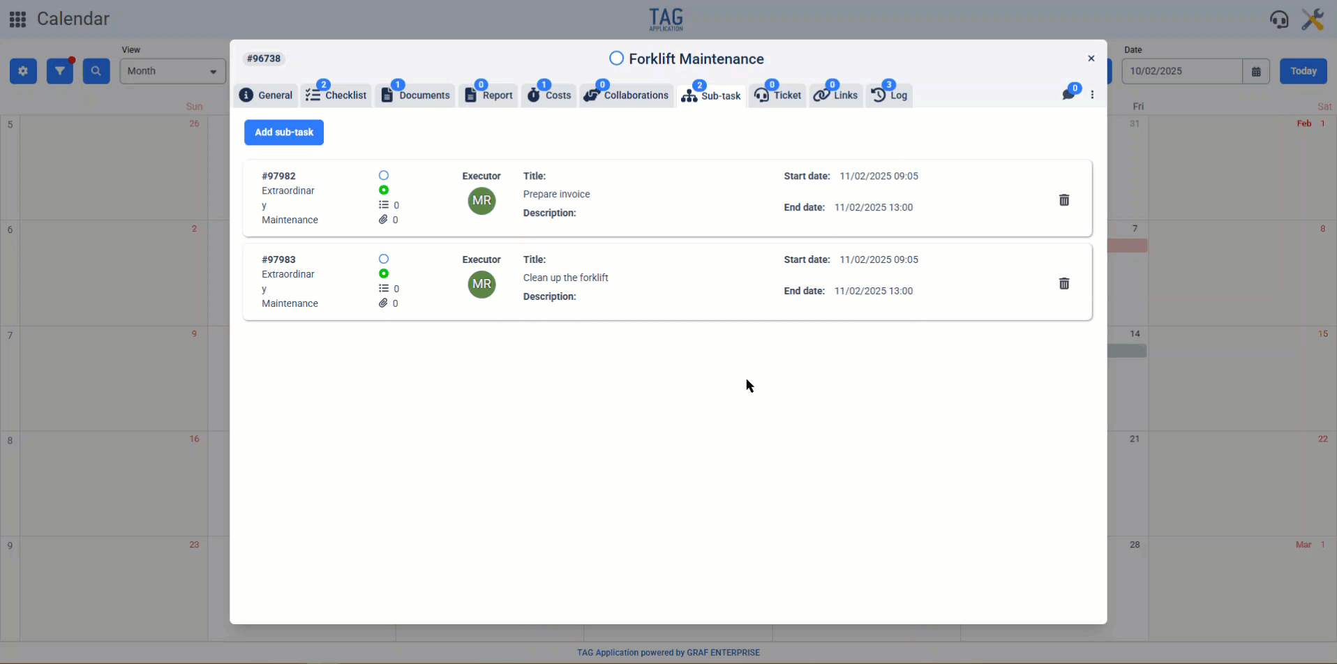 Activities – Custom sorting of sub-activities through drag and drop