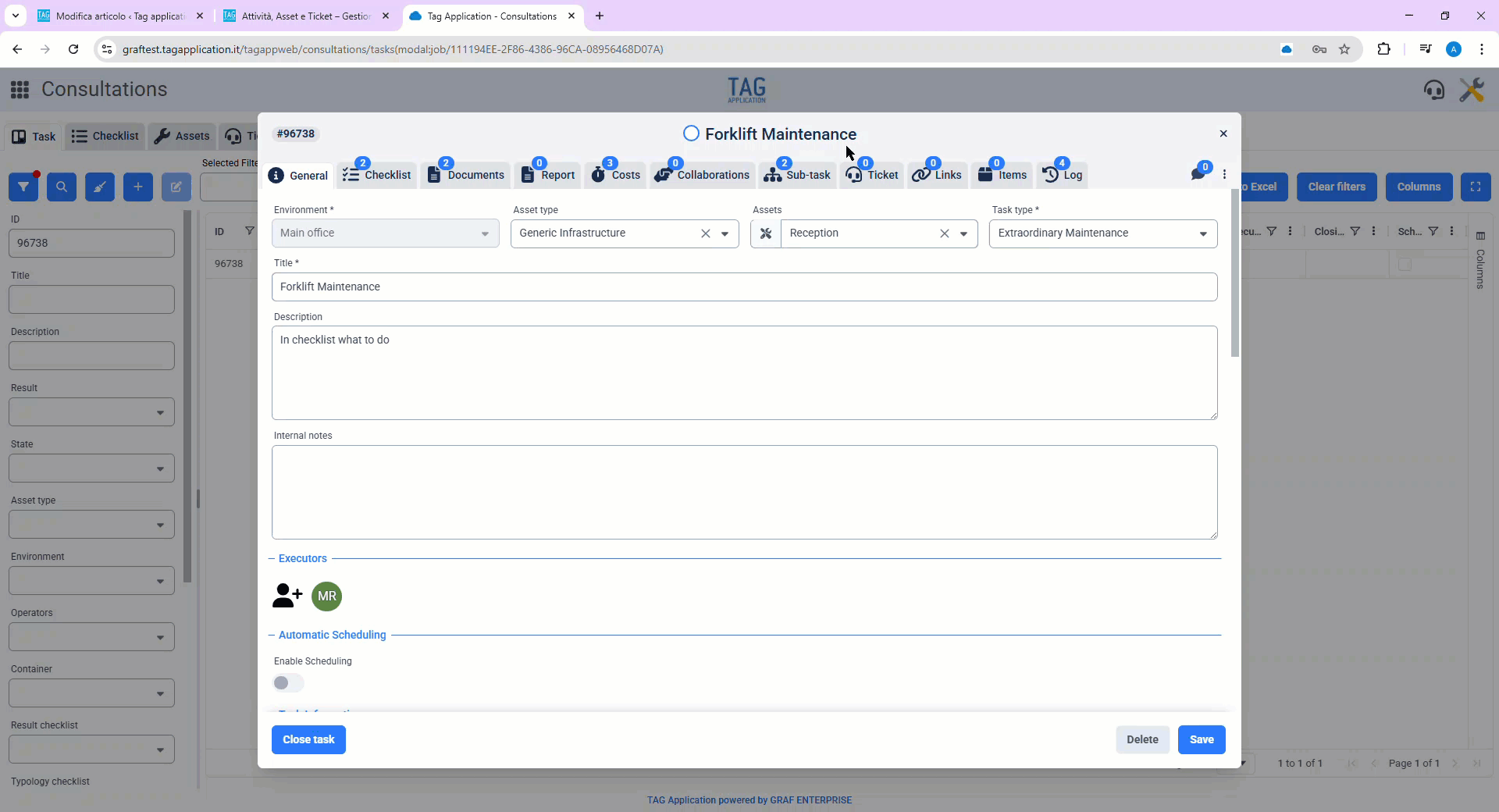 Tasks – Propagate/Inheritance of data from linked tasks