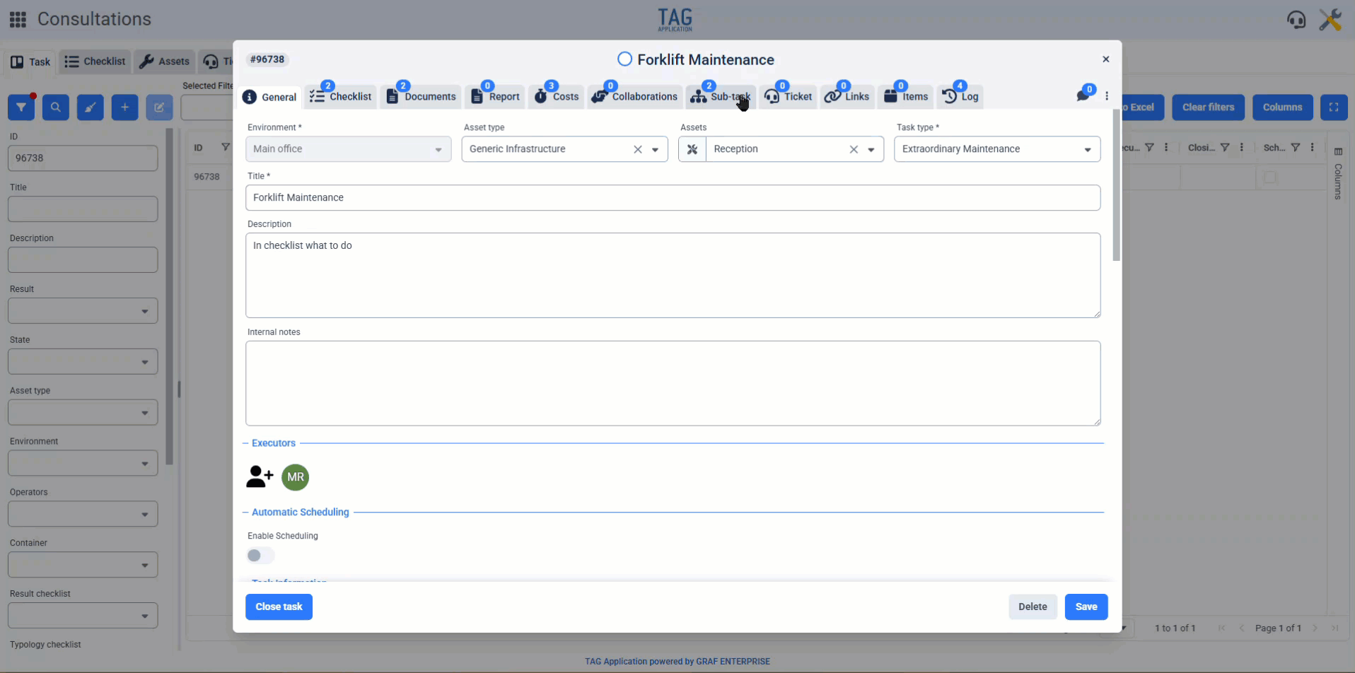 Tasks – Propagate/Inheritance of data from linked tasks