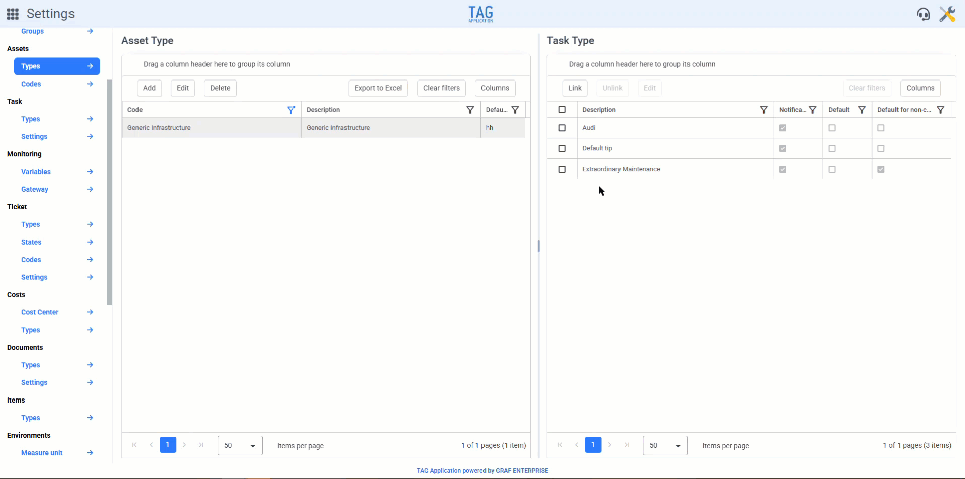 Settings – Pre-set Task Notifications