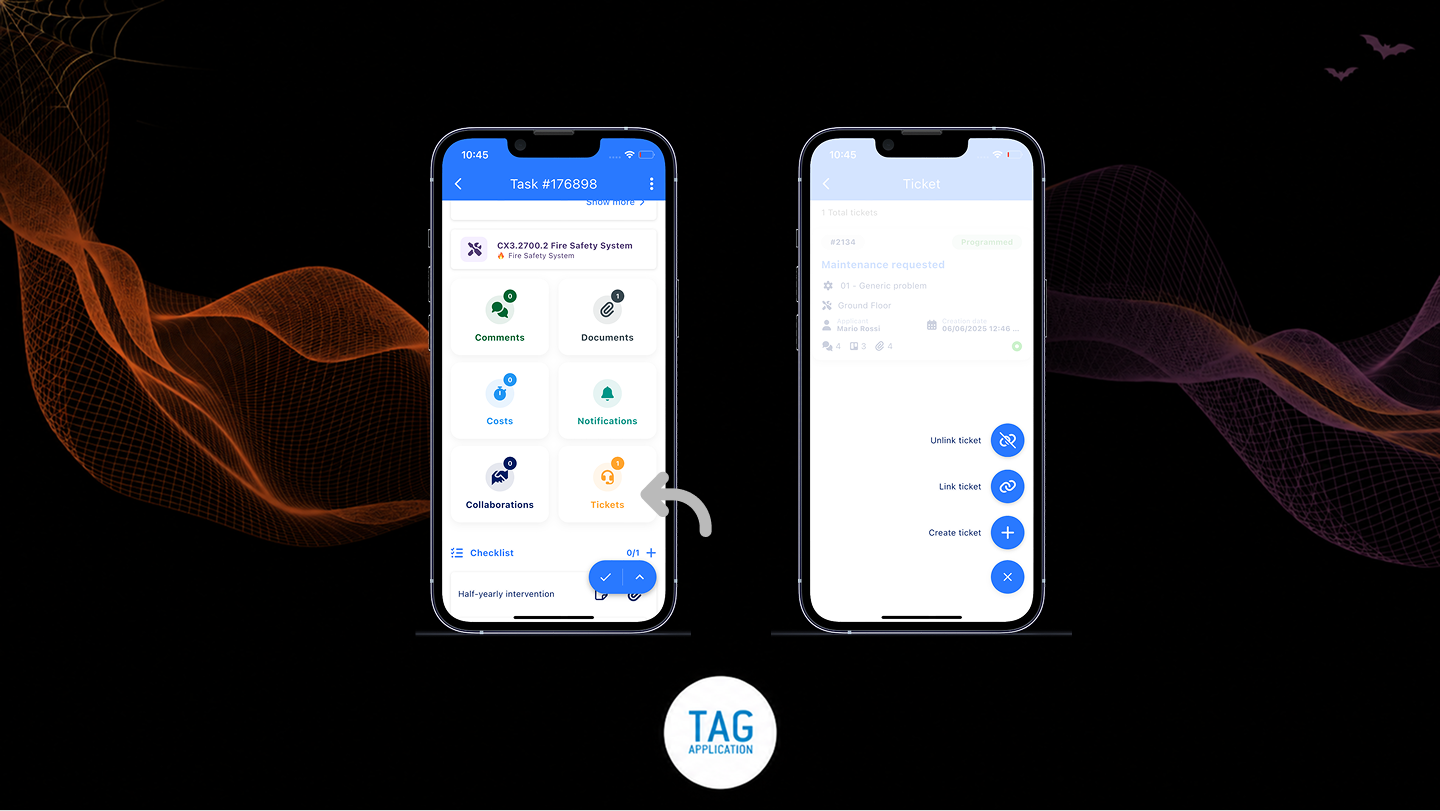 Ticket collegati alle attività - APP